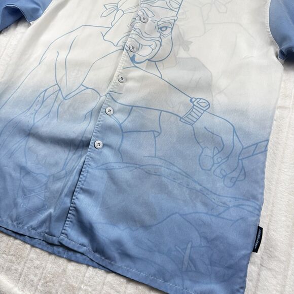 VTG Jafari Outfitters Fat Albert Cartoon Blunt Shirt Men's XL All Over Print SS - Picture 8 of 13